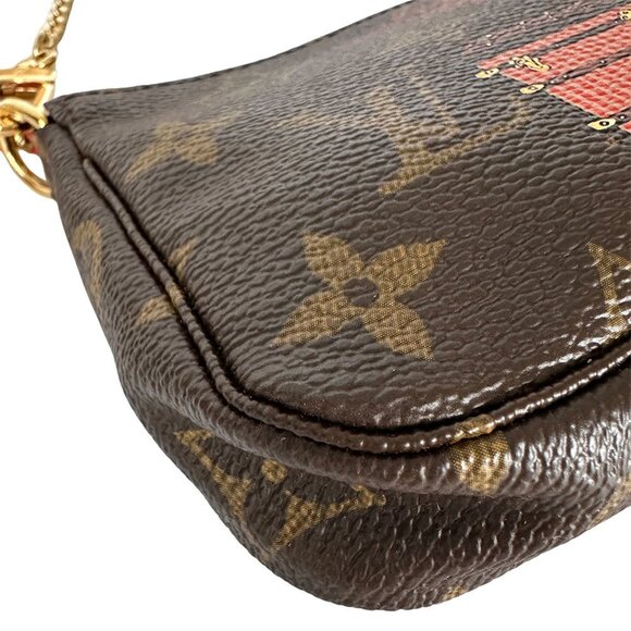 LOUIS VUITTON Authentic Brown Monogram Canvas Pochette Pouch - Picture 6 of 11